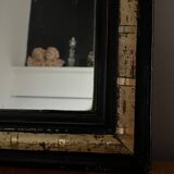Miroir ancien noir et doré