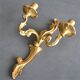 Wall lamp in twisted golden bronze baroque 2 lights