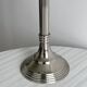 Large 5-arm candlestick in shiny silver metal