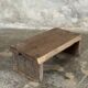 Small auxiliary stool in upcycled teak with a small hollow under the seat (3273)