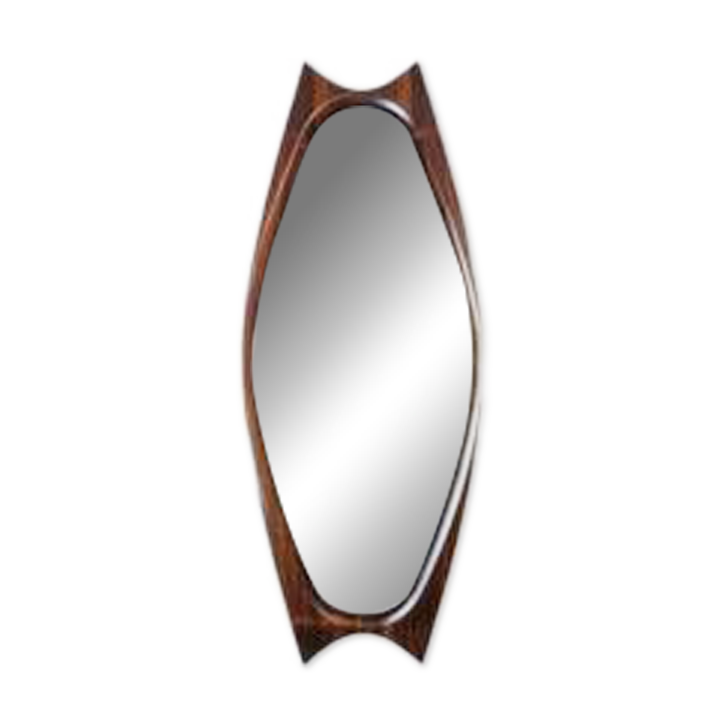 Rosewood mirror Sandholdt for Jansen, Danish, 1960s