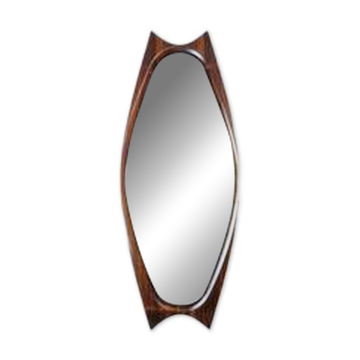 Rosewood mirror Sandholdt for Jansen, Danish, 1960s