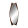 Rosewood mirror Sandholdt for Jansen, Danish, 1960s