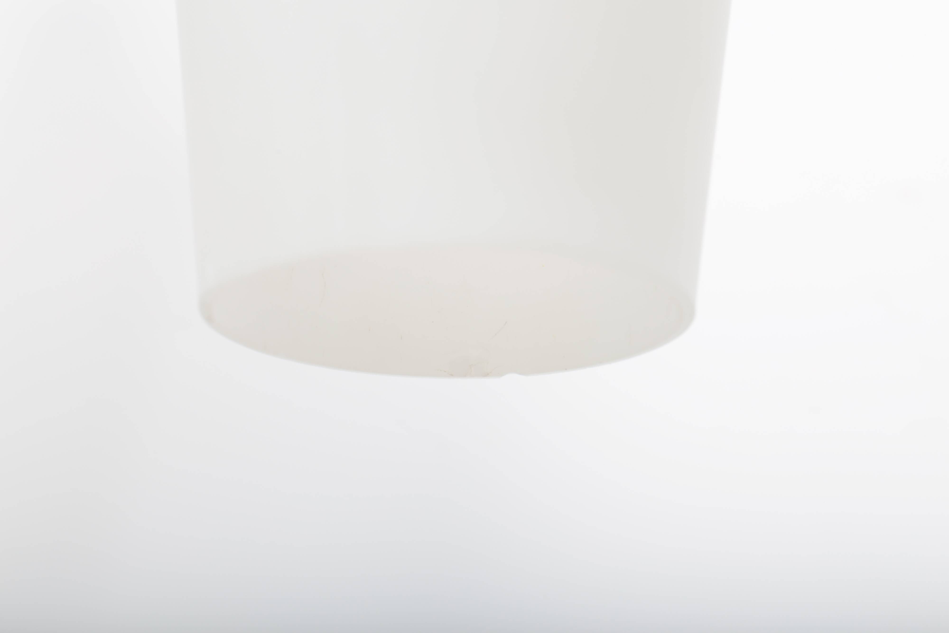 Scandinavian teak and opaline chandelier, Philips, 1960s