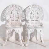 Art Nouveau garden table and chairs set (circa 1950). 5-piece set