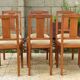 Set of 6 chairs of the elf indislocables brand 50s