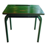 Bureau d'écolier des années 1960 sur peinture verte d'origine