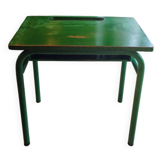 1960 school desk on original green paint