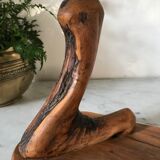 Vintage wooden bedside lamp