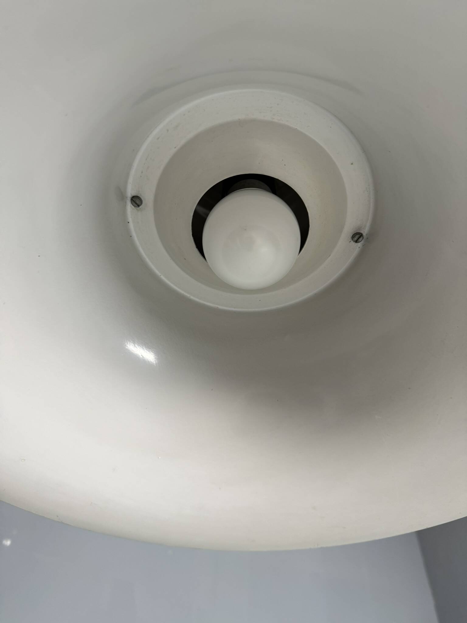 White 'Campana' hanging lamp by Joe Colombo for Stilnovo, Italy 1970s