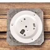 Square glass flush mounting ceiling light lamp