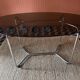 Vintage glass and chrome table