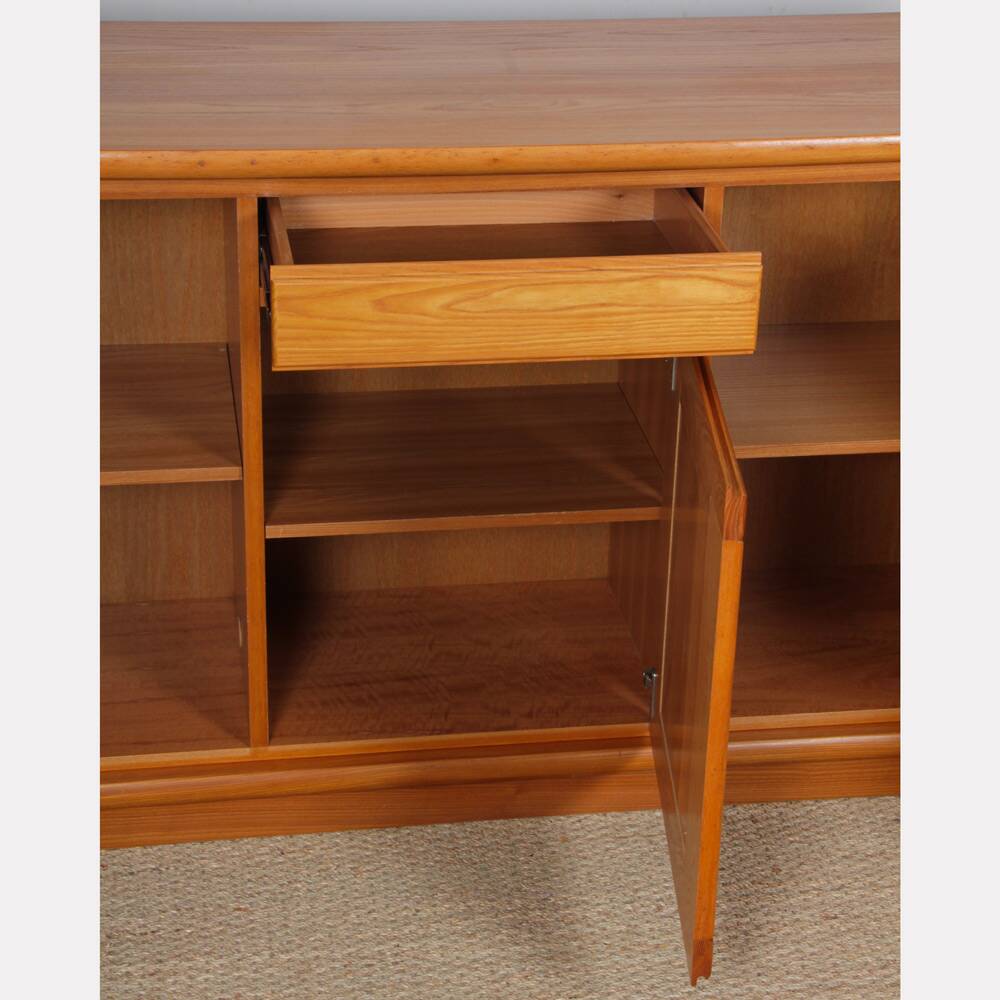 Vintage elm sideboard from the 1980s
