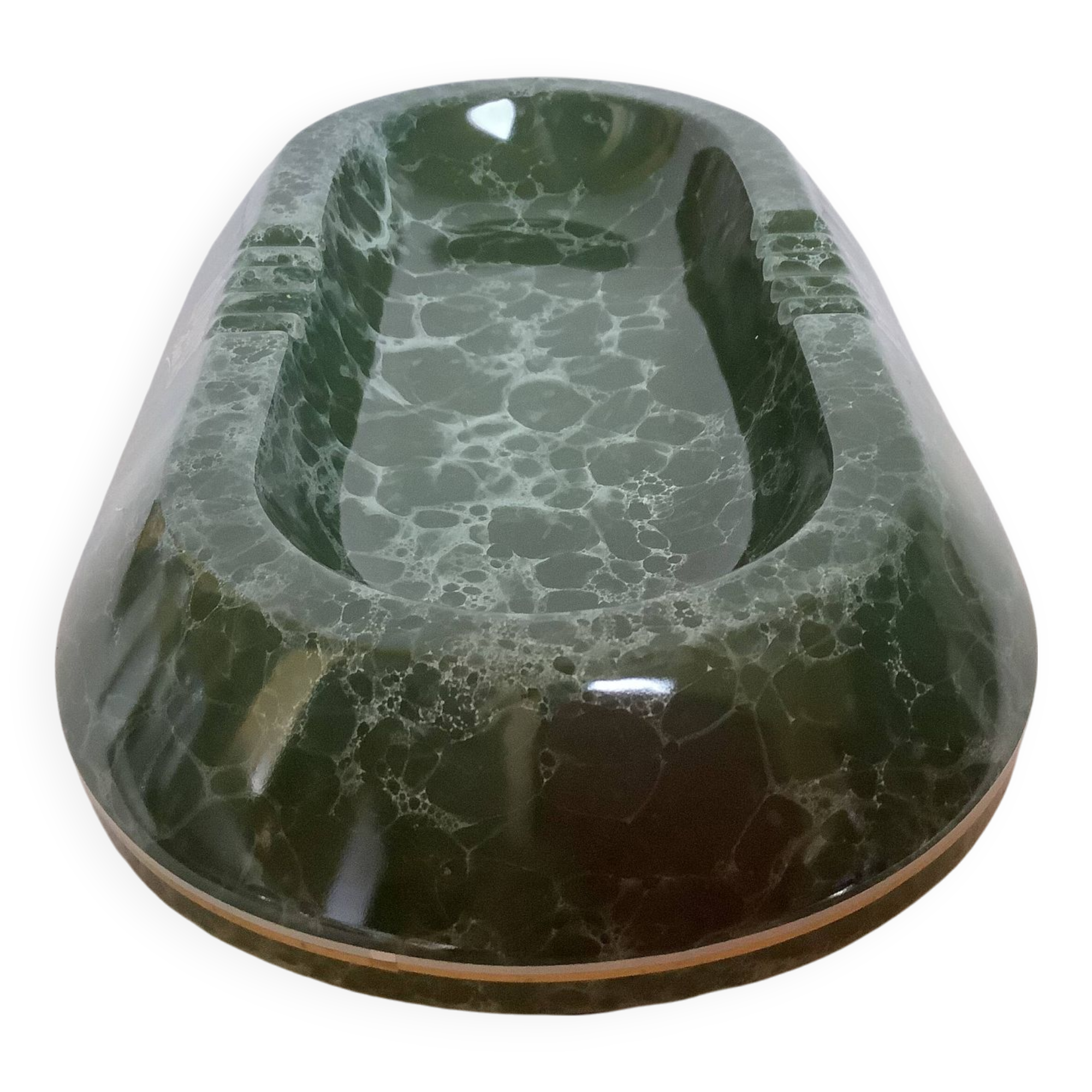 Large marbled earthenware ashtray pocket