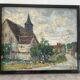 The village church, oil on canvas signed