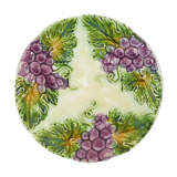 Plate of bunched barbotine and grape leaf