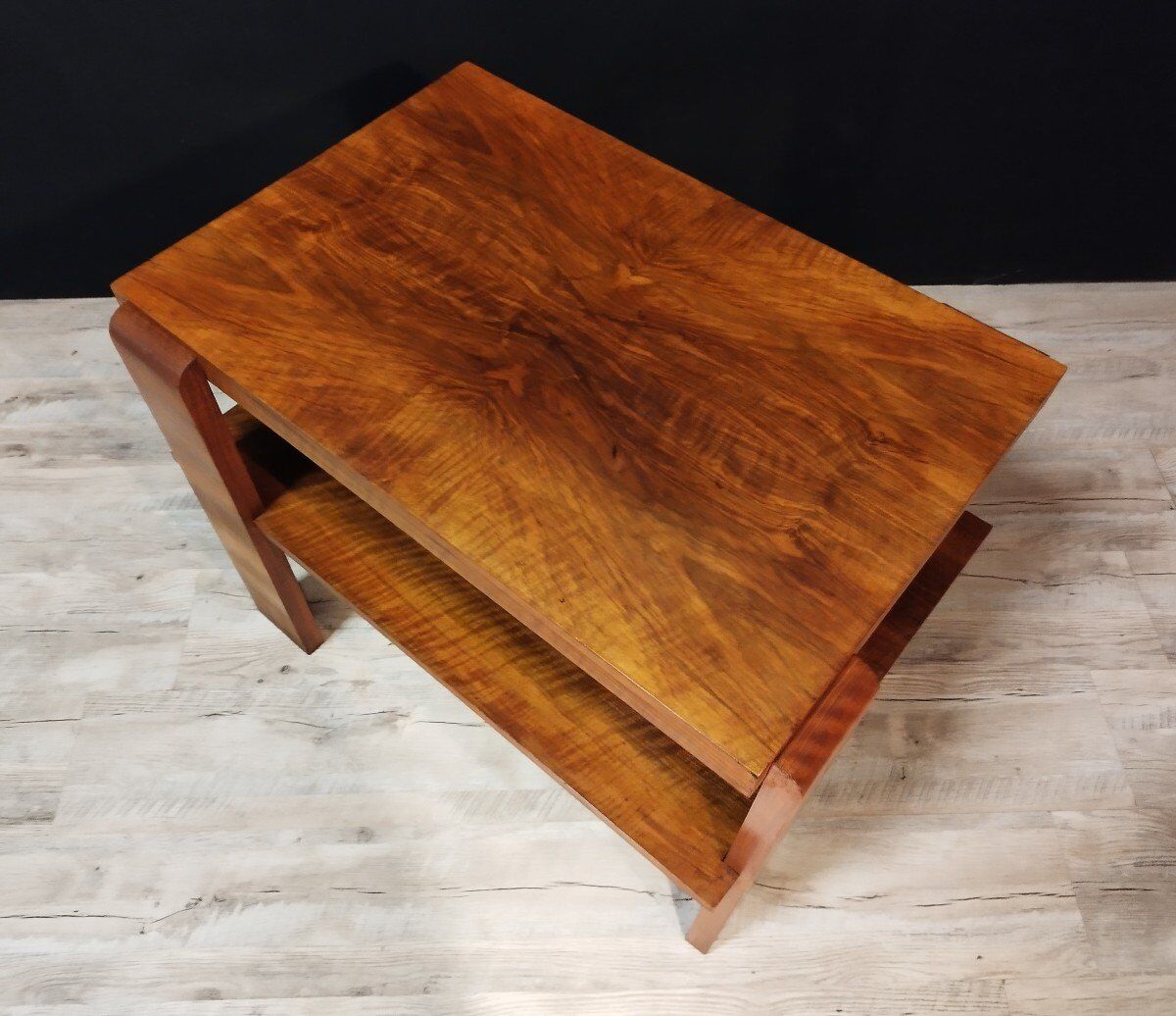 Art deco walnut coffee table
