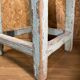 Tabouret porte plante bois patiné déco loft atelier campagne chic