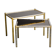 Paire de tables basses laitonnées bambou vintage 1970’
