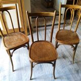 Farm table set 4/6 people and three bistro chairs