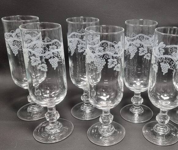 Set of 6 champagne flutes