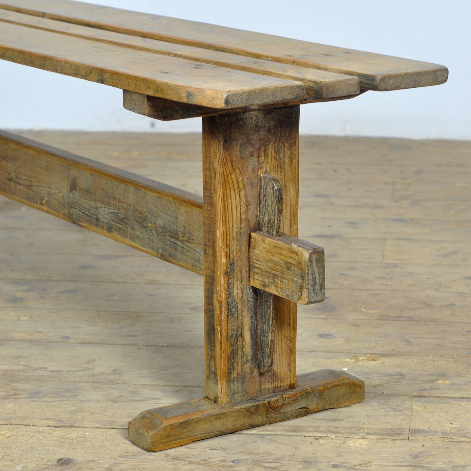 Rustic Pine Bench, 1960s