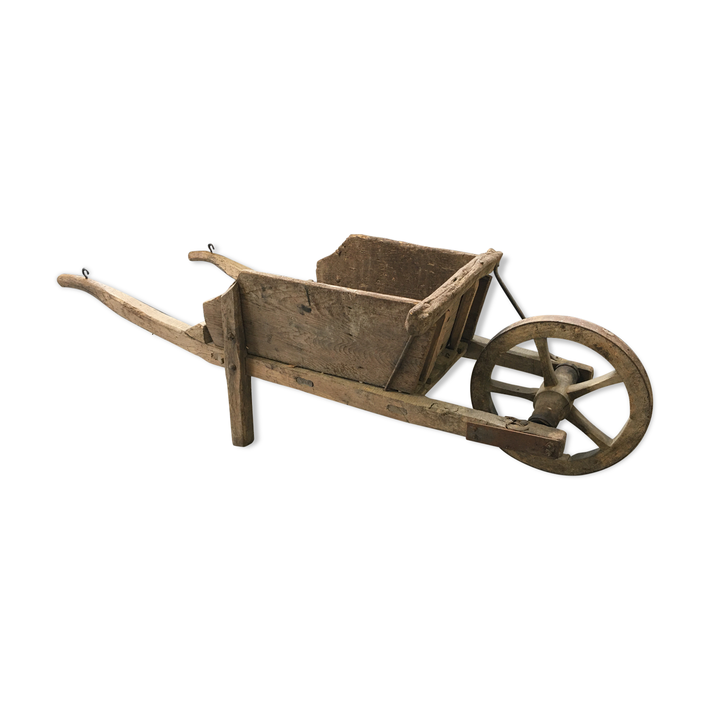 Old wooden wheelbarrow