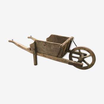 Old wooden wheelbarrow