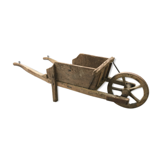 Old wooden wheelbarrow