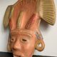 Masque terre cuite reproduction vintage mexique
