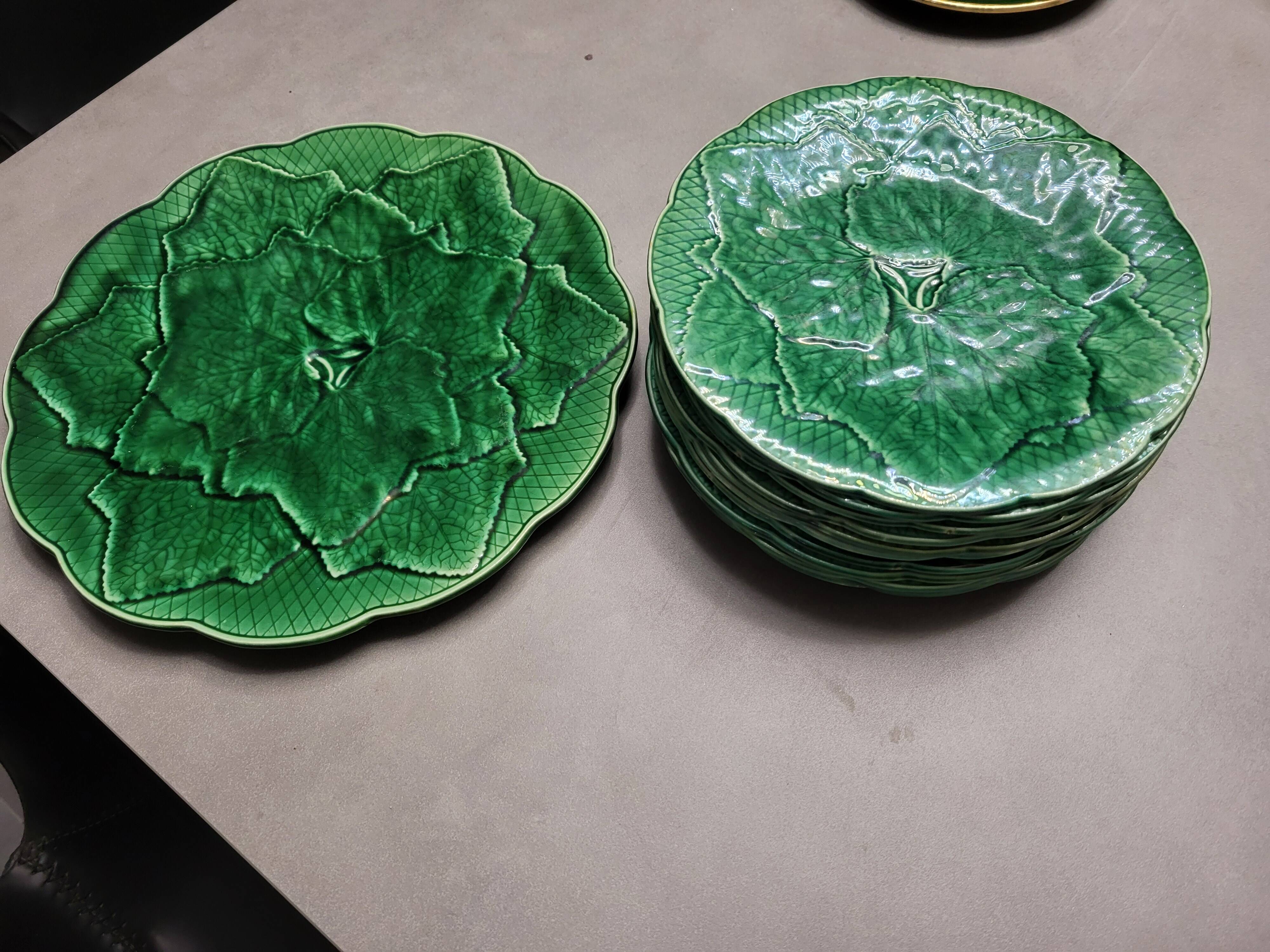 Vintage Gien vine leaf dessert service