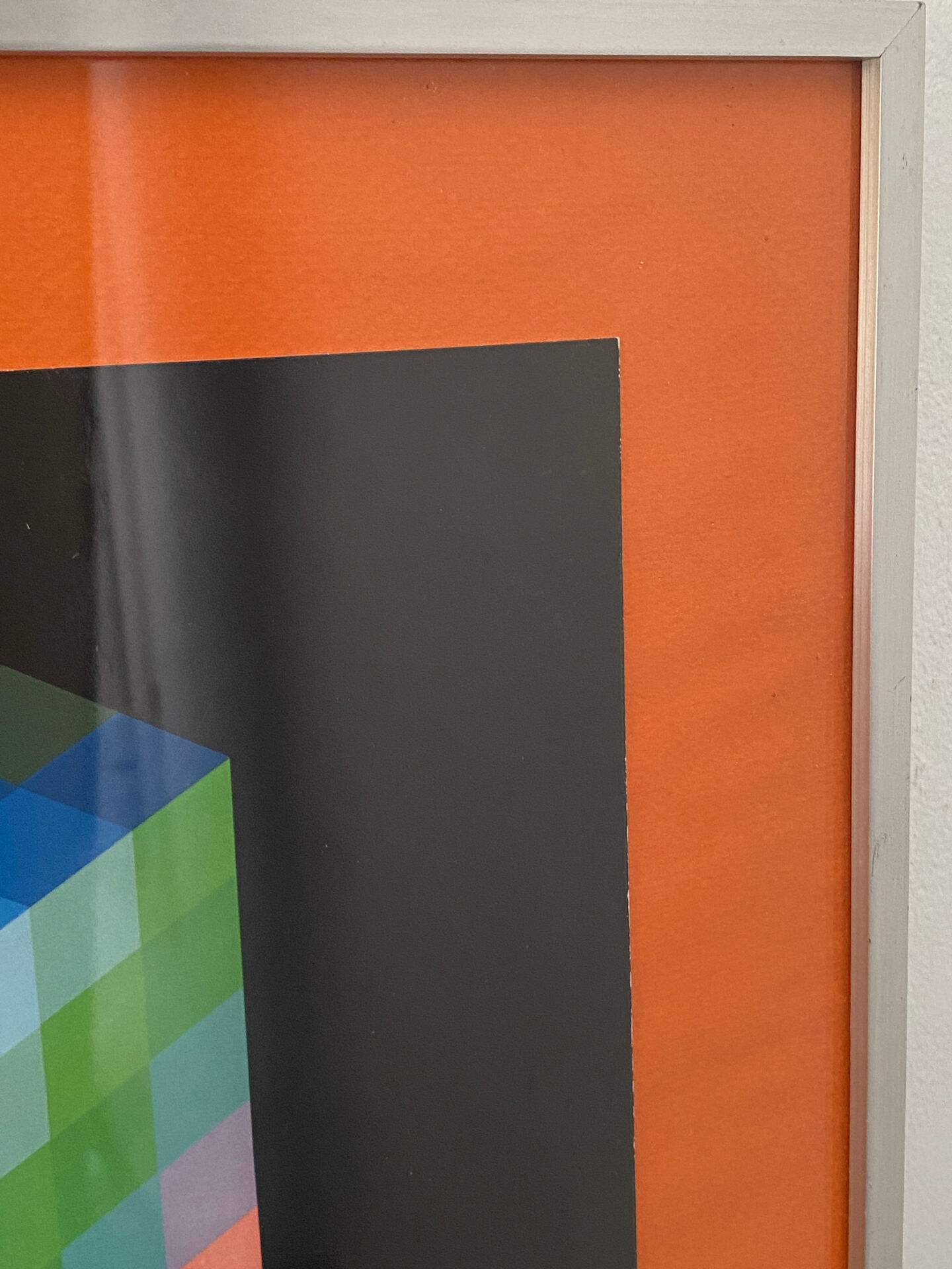 Impression optique en couleur d'après Vasarely, 1970