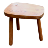 Brutalist tripod stool in ash