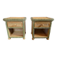 Vintage wicker bedside tables (set of 2), 80s/90s.
