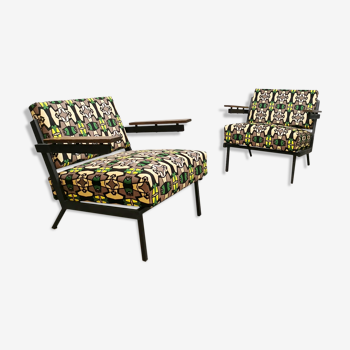 Midcentury dutch design vintage armchairs ‘geometric patterns’