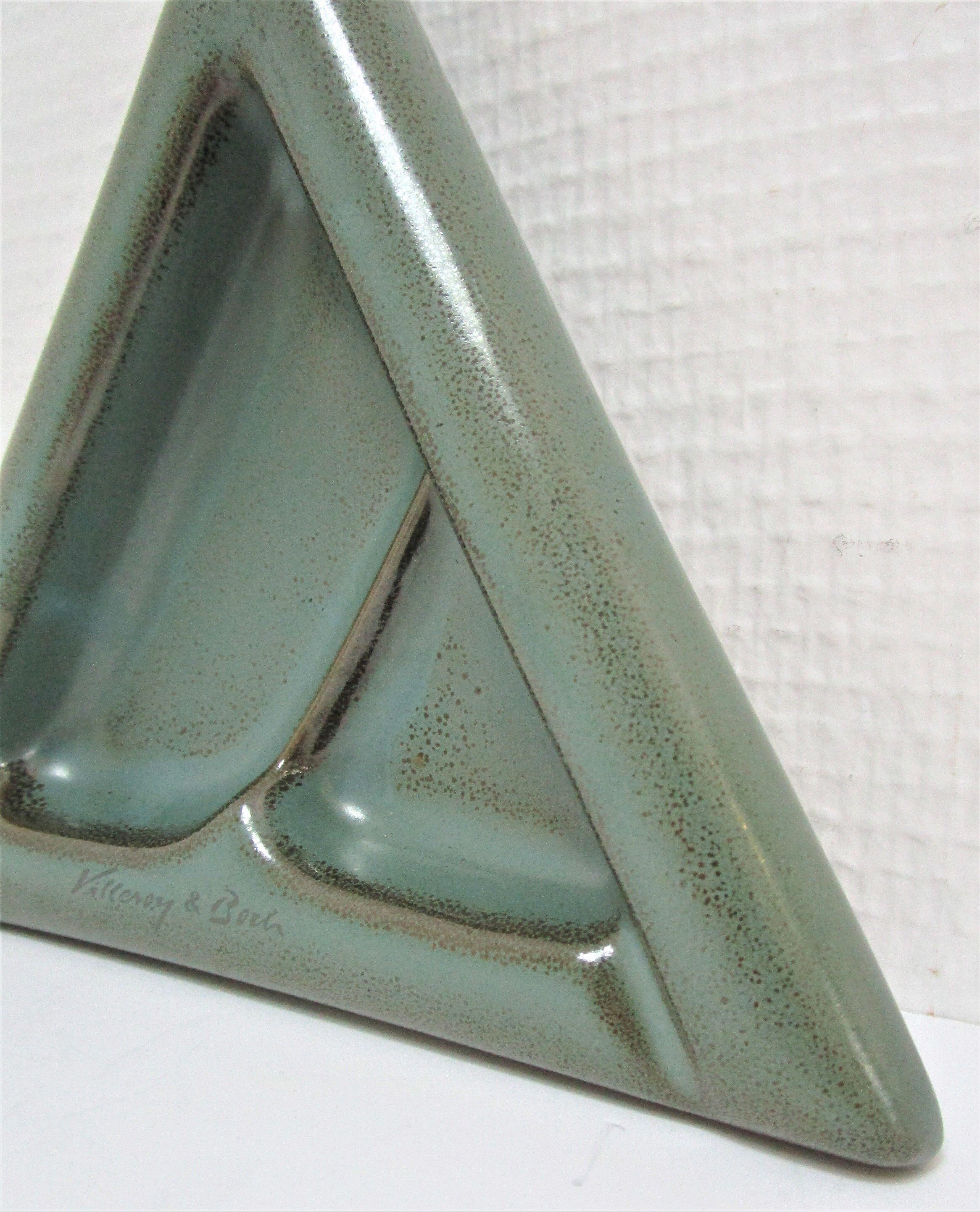 Triangular ceramic ashtray villeroy & boch