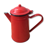 Cafetière émaillée rouge