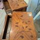 Pair of marquetry tables