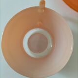 Duralex orange cup and saucer – vintage 70s design