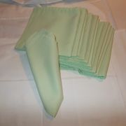 Lot de 12 serviettes de table verte