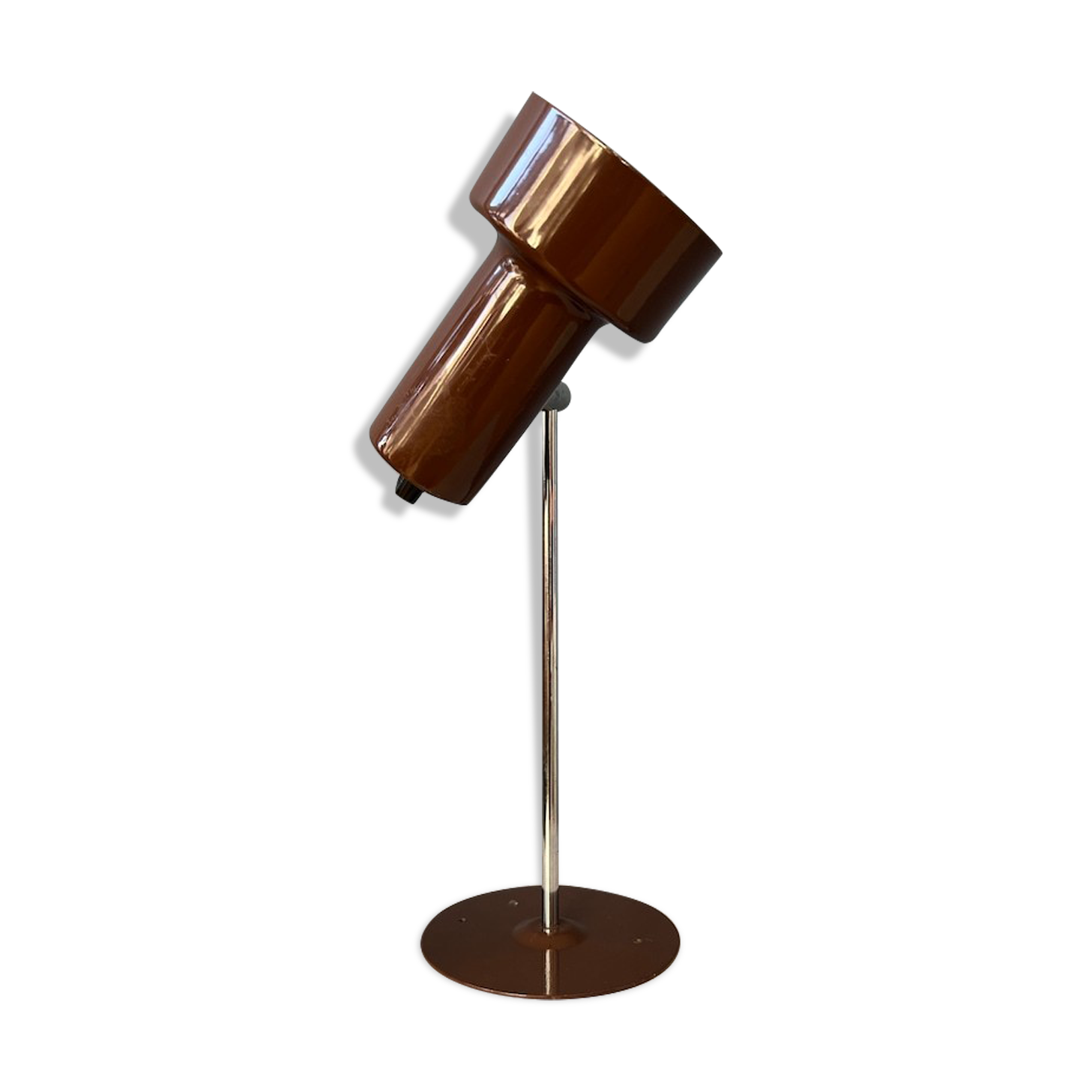Lampe de bureau space age ajustable marron