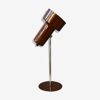 Brown adjustable space age desk lamp