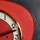Vintage formica clock silent trapezoid wall clock "SMI red"