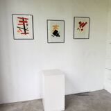 Set of 3 frames with Casimir Malevic lithographs