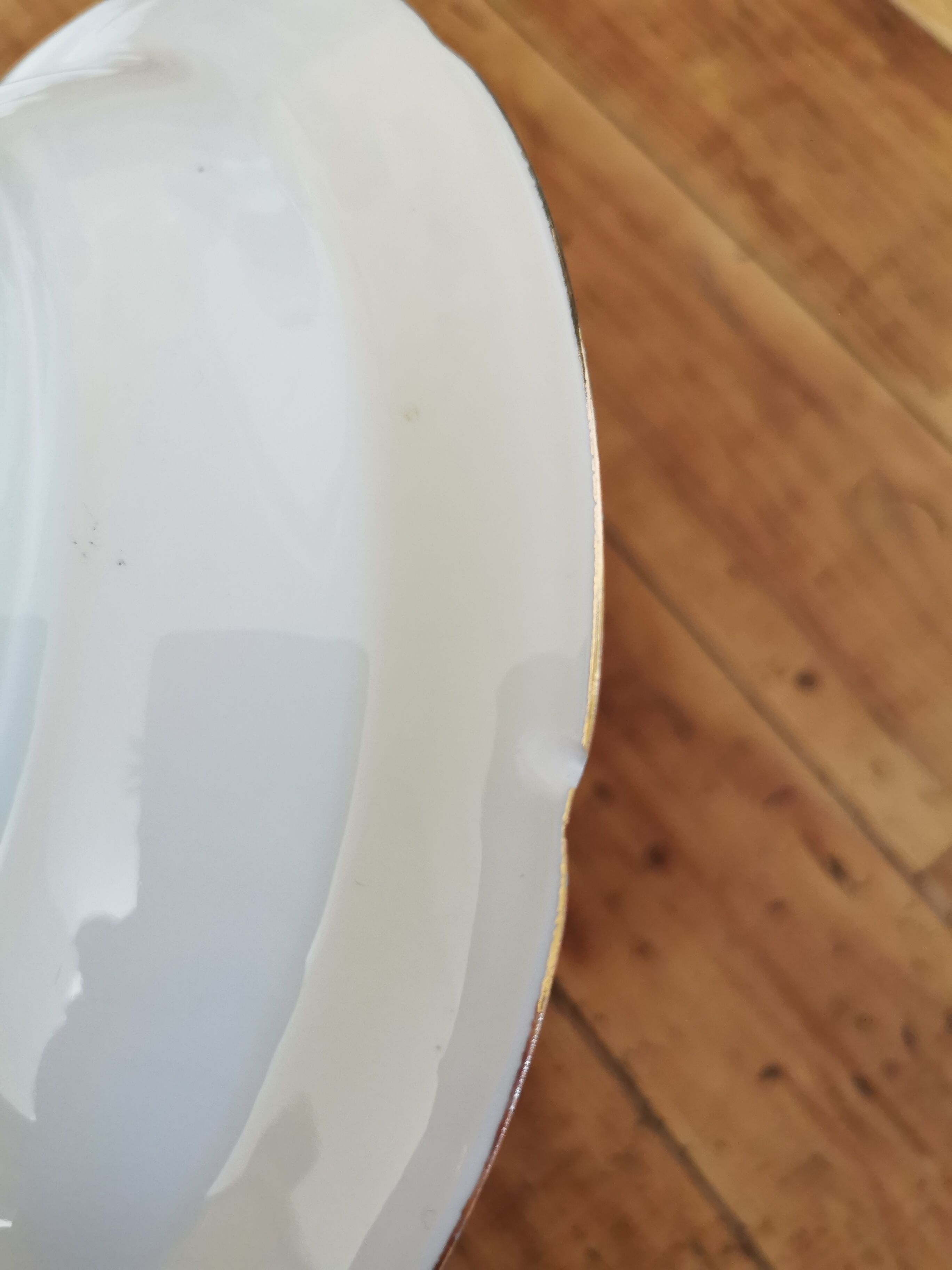 Vintage porcelain hollow plates