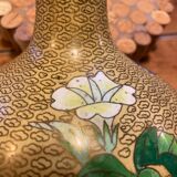 Cloisonned enamel vase