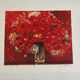 Lithographie (EA) signée Michel Henry - Bouquet Rouge 2005