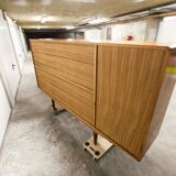 Scandinavian high enfilade 1960 solid teak