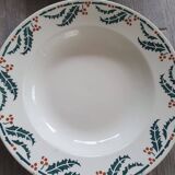 Assiettes creuses lunéville houx
