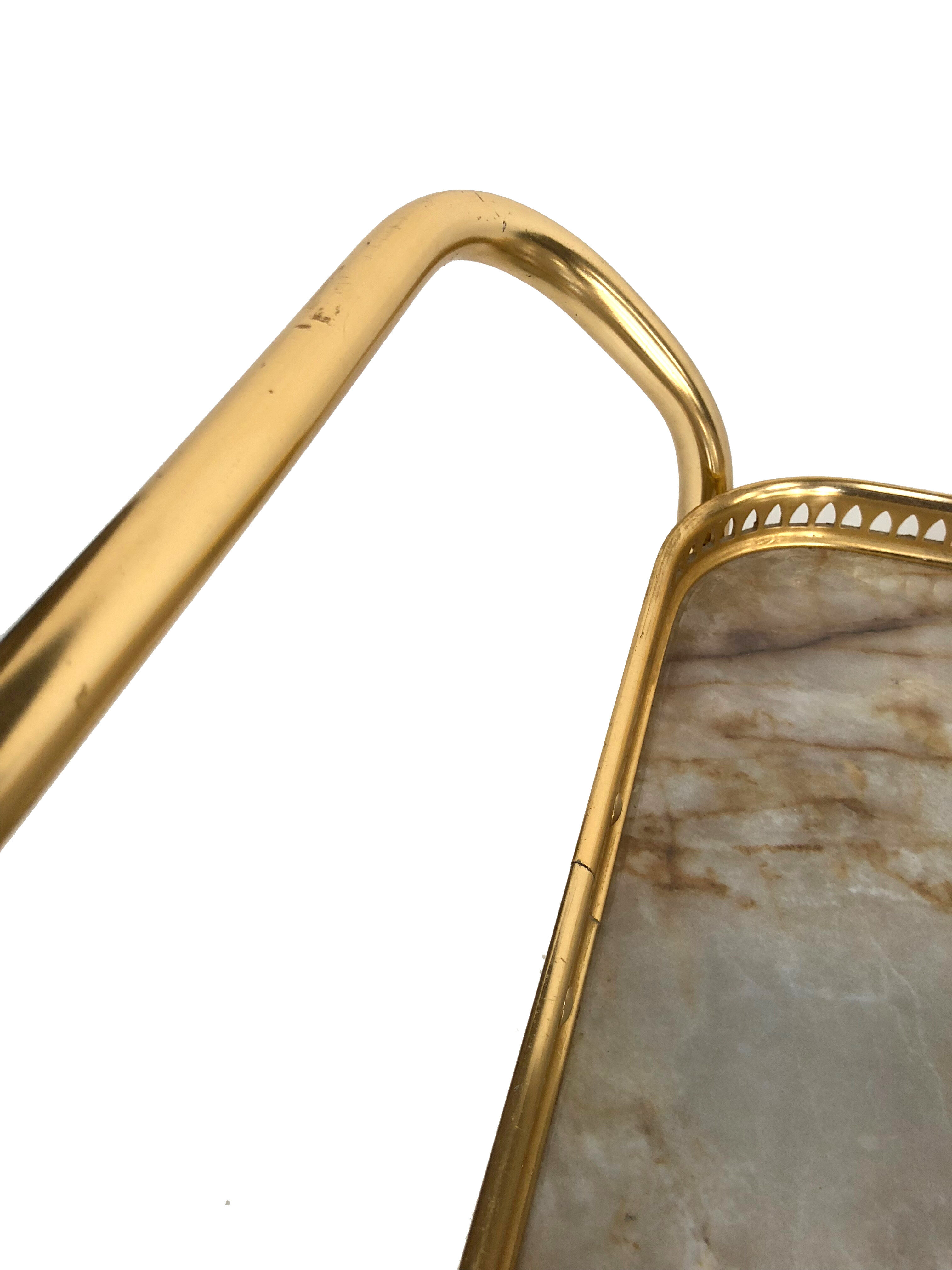 Brass Regency style serving table